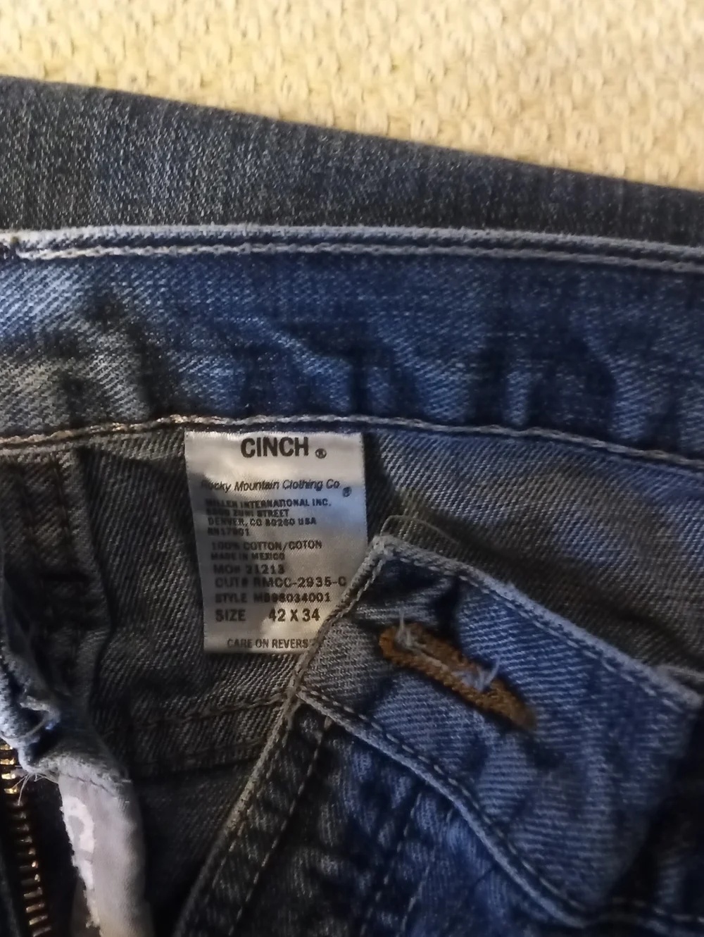 Cinch Men's Straight Dark Blue Denim Jeans
